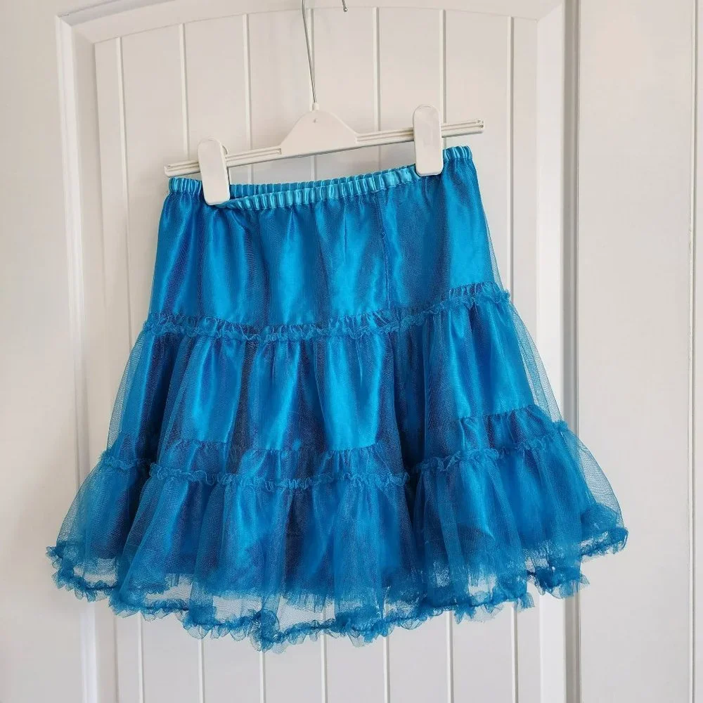 Hannah Anderson Blue Ruffled Skirt Size 10